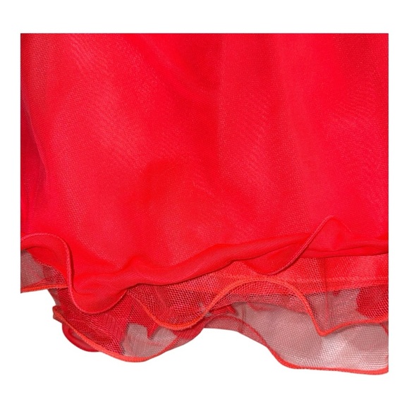 Elegant Formal Strapless Coral Pink Dress with Rhinestone Embellishments Size 7 - Picture 6 of 11